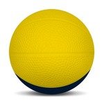Micro Foam Basketballs Nerf - 2.5" - Yellow/Navy