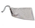 Microfiber Pouch With Drawstring - Silver
