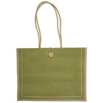 Milan Jute Tote - Lime Green