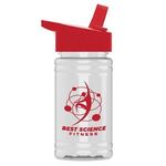 Mini 16 oz. PETE Sports Bottle with Flip Straw lid -  