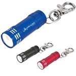Mini Aluminum LED Flashlight With Key Clip -  