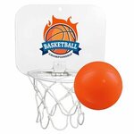 Buy Custom Printed Mini Basketball With Imprinted Backboard Hoop & B