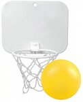 Mini Basketball with Imprinted Backboard Hoop & Imprinted Ball - Yellow