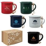 Mini Campfire Mug Ornament - White