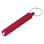 Mini Cylinder LED Flashlight Key Tag - Red