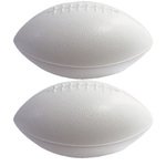 Mini Football Plastic 6" Two Sided Imprint - White
