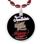 Buy Mini Football Shaped Mardi Gras Beads With Decal On Disk