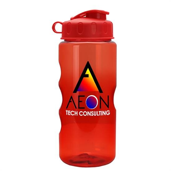 Main Product Image for Mini Mountain 22 Oz Transparent Bottle & Flip Lid - Full Color