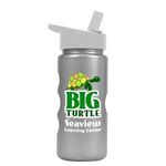 Mini Peak - 22 oz. Metalike Bottle w/ Flip Straw Lid-Digital - Silver