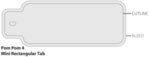 Mini Poms - Rectangular Tab