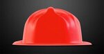 Mini Red Plastic Firefighter Hat - Red