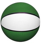 Mini Rubber Basketball Two Color 5" - Green-white