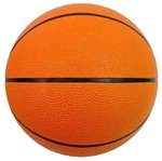 Mini Rubber Basketball Two Color 5" - Orange