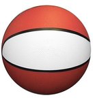 Mini Rubber Basketball Two Color 5" - Red-white