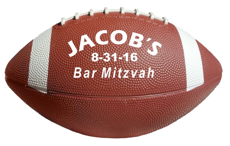 Main Product Image for Custom Printed Mini Rubber Football -10.5"