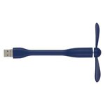 Mini USB Fan With 3-Way Connector - Navy Blue