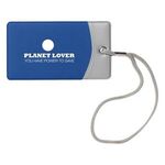 Mod Luggage Tag - Silver With Royal Blue