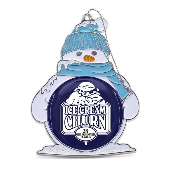 Main Product Image for Promotional Modern Snowman & Beanie Holiday Ornament