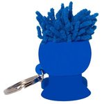 MopTopper (TM) Mobile Stand Cord Winder Key Chain - Blue