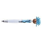 MopToppers(R) Screen Cleaner with Stethoscope Stylus Pen - Light Blue