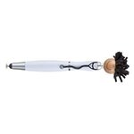MopToppers(R) Screen Cleaner with Stethoscope Stylus Pen - White