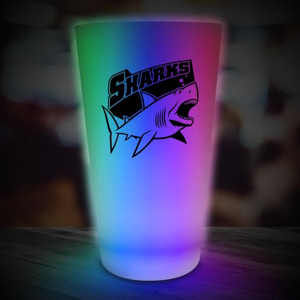 Main Product Image for Light Up Drinking Glass With Multi Color LED Lights 16 Oz