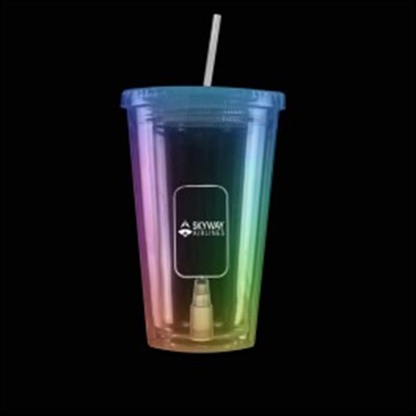 Main Product Image for Light Up Travel Cup With Dog Tag Insert 16 Oz
