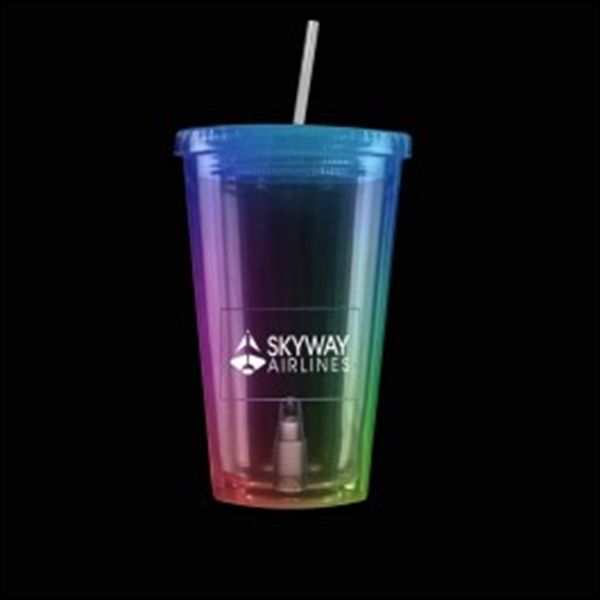 Main Product Image for Light Up Travel Cup With Rectangle Insert 16 Oz