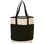 Myrtle Natural Canvas Tote - Black