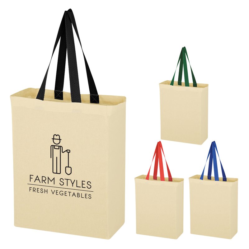 Main Product Image for Imprinted Natural Cotton Canvas Grocery Tote Bag