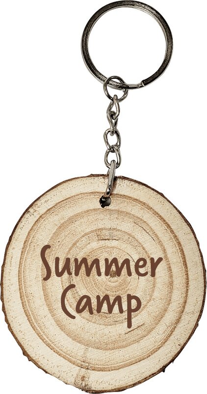 Main Product Image for Promotional Natural Wood With Rings Keyring