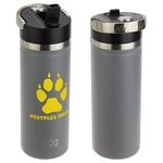 NAYAD™ Ranger 18 oz Stainless Double Wall Bottle with Flip - Medium Gray
