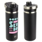 NAYAD™Traveler 18 oz Stainless Double Wall Bottle with Twi - Medium Black