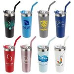 NAYAD™ Trouper 22oz Stainless Double Wall Tumbler with Str - Medium Blue