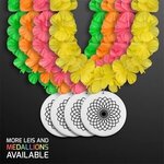 Buy Neon Assorted Flower Lei Necklace w/ Medallion (Non-Light Up)