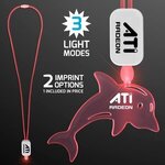 Buy Neon Lanyard with Acrylic Dolphin Pendant - Red