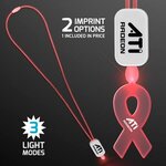 Buy Neon Lanyard with Acrylic Ribbon Pendant - Red