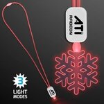 Buy Neon Lanyard with Acrylic SnowFlake Pendant - Red