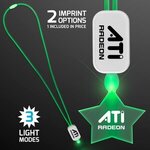 Buy Neon Lanyard with Acrylic Star Pendant - Green