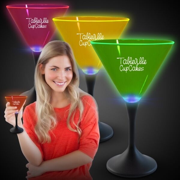Main Product Image for Custom Printed Neon LED Martini Glasses
