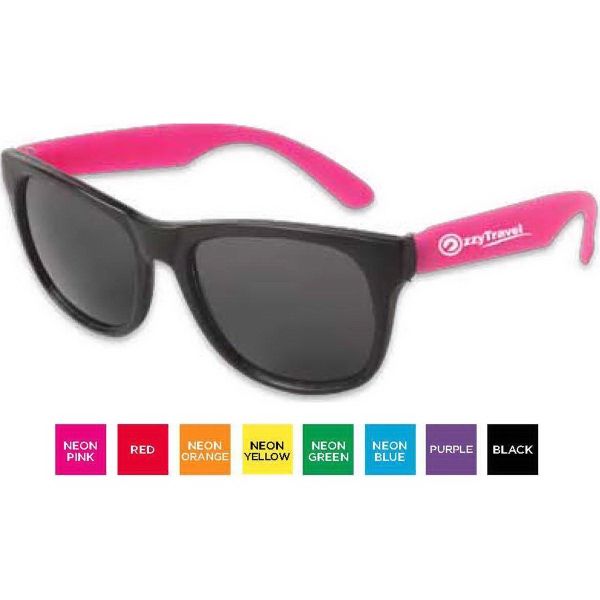 Main Product Image for Custom Printed Neon Sunglasses - Black Frame