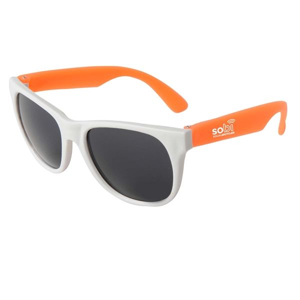 Main Product Image for Custom Printed Neon Sunglasses - White Frame