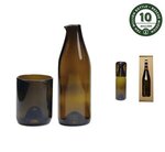 Nesting Carafe and Glass Set - Amber