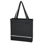 Non-Woven Accent Tote Bag - Black