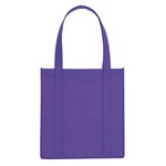 Non-Woven Avenue Shopper Tote Bag - Purple