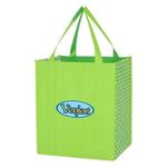 Non-Woven Curved Diamond Tote Bag - Lime