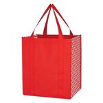 Non-Woven Curved Diamond Tote Bag - Red