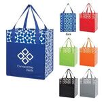 Non-Woven Geometric Shopping Tote Bag -  