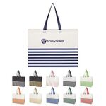 Buy Custom Printed Non-Woven Horizontal Stripe Tote Bag