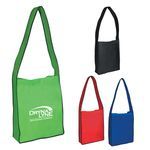 Non-Woven Messenger Tote Bag With Hook And Loop Closure -  